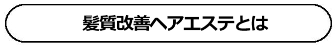 鶴ヶ島 川越 髪質改善 ヘアエステ